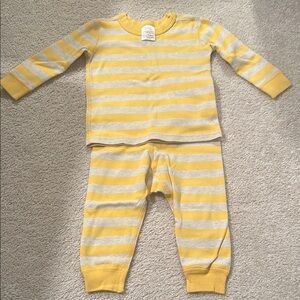Hanna Andersson Yellow Striped Kids Pajamas